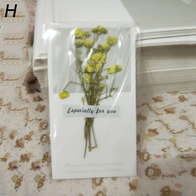 Gypsophila цветы карты складные пустые бумажные поздравительные открытки на день рождения спасибо фестиваль детский подарок Скрапбукинг аксессуары