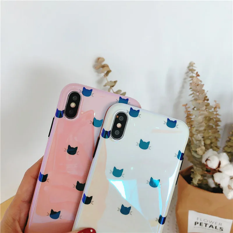 Boucho Blu-Ray Чехлы для телефона чехол iphone 8 6 6s 7 Plus X XS MAX XR Забавный мультяшный Кот узор