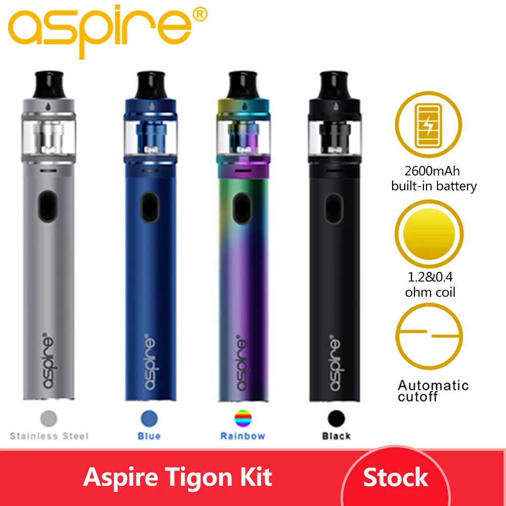 Aspire Tigon комплект MTL &amp DTL типа с 3 5 мл/2 мл баком 2600 мАч встроенный аккумулятор