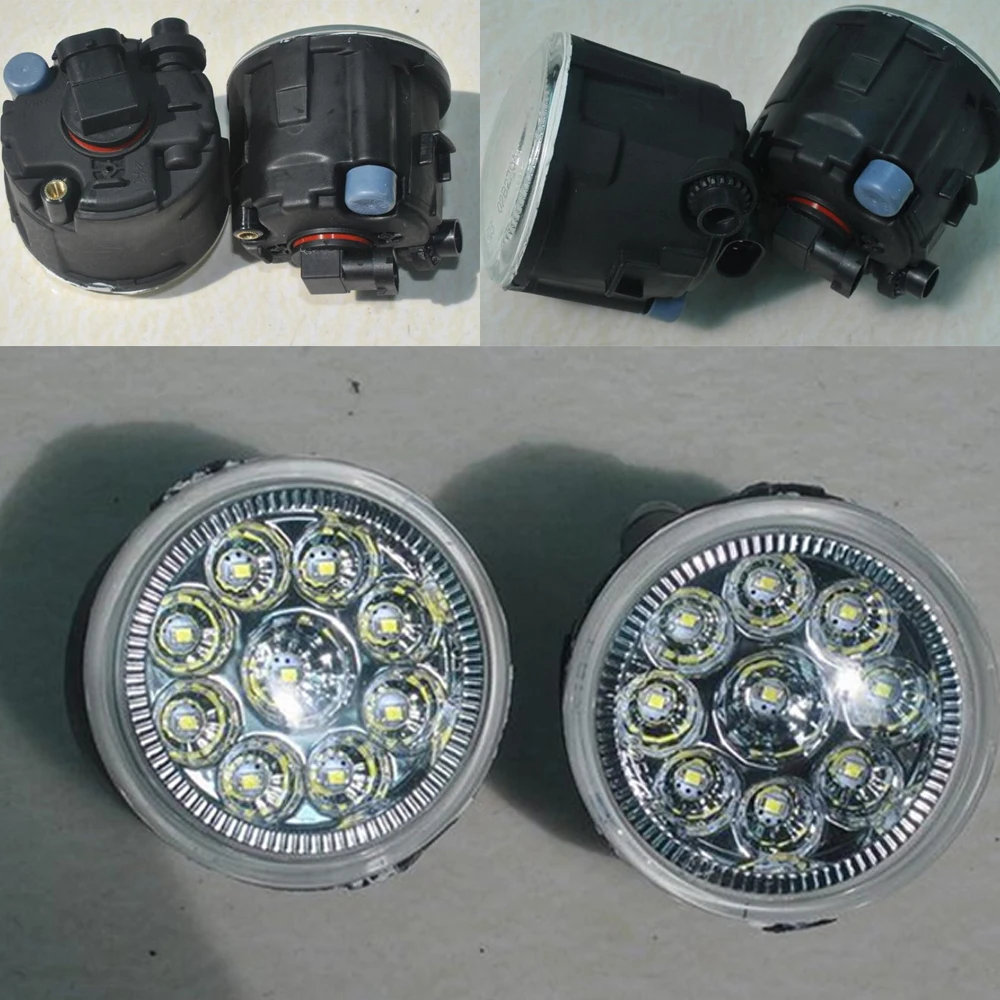 

Right and Left Fog Lamp Light 9-LED Daytime Running Light DRL for Nissan EX35 FX35 G25 Infiniti Cube Juke Versa Black 2pcs Set
