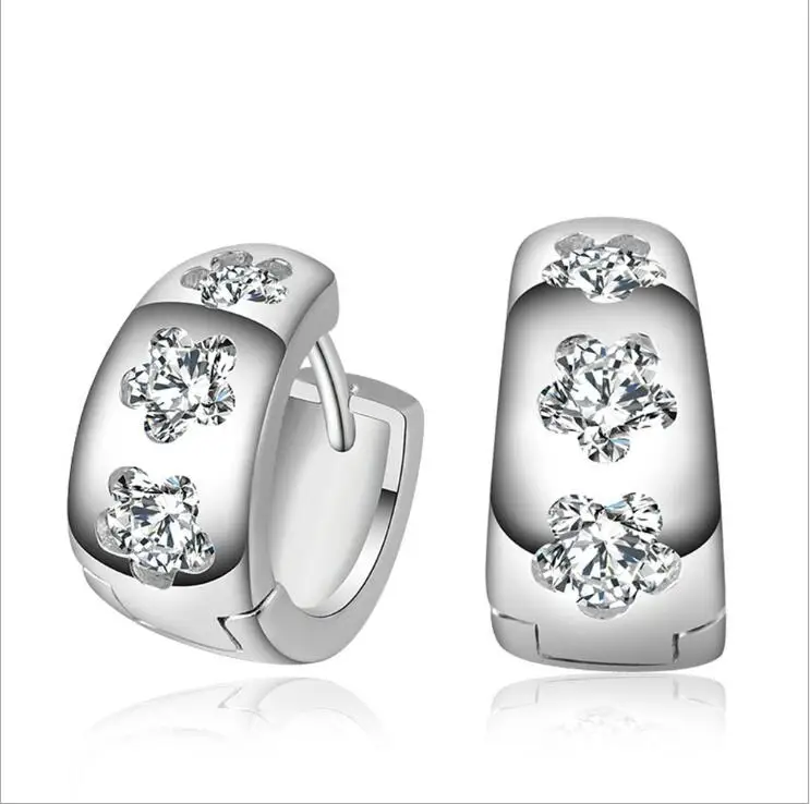 Серьги-гвоздики Earing oorbellen, 925 пробы, кристалл, квадратные, роскошные серебряные серьги для женщин, циркония, модное ювелирное изделие Brinco - Окраска металла: earring 2