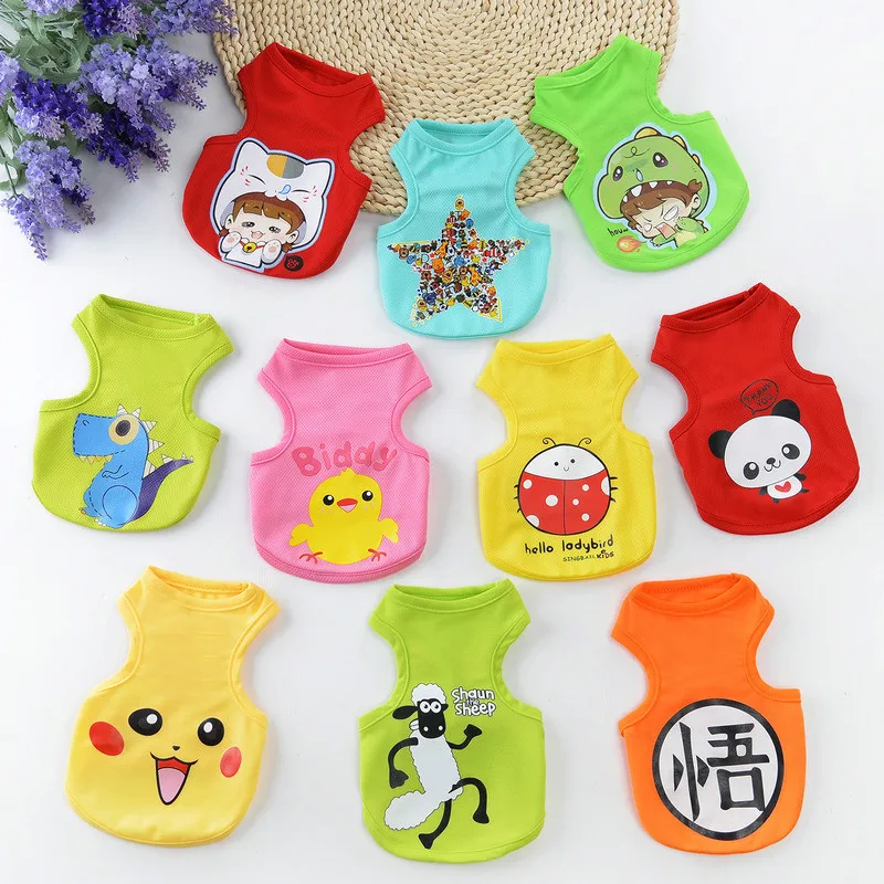 Новый мультфильм зверек милый Pet жилет плюшевый щенок одежда лето маленькая