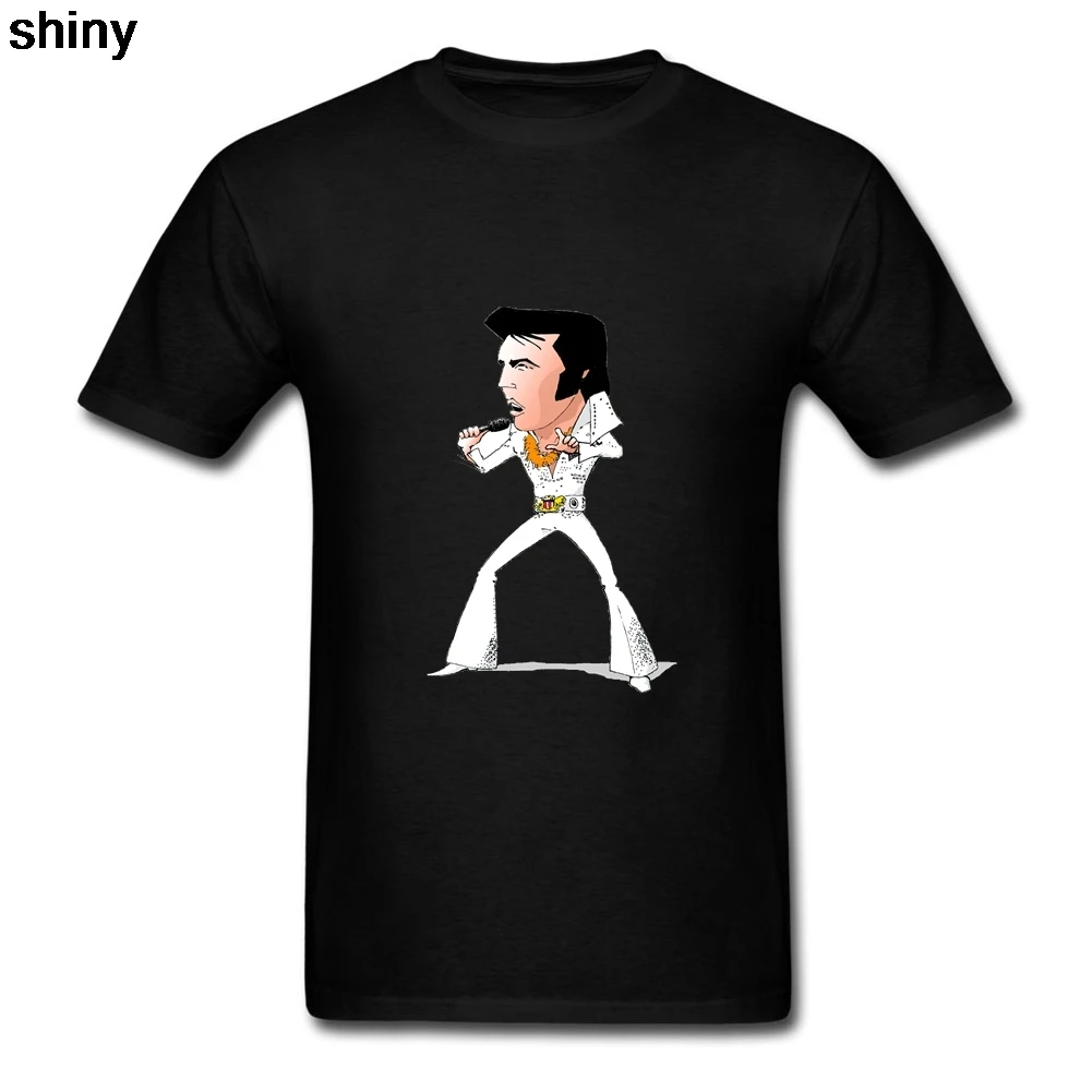 Горячие Продажи Элвис Пресли Футболку Мужчины Лето Рок Футболка Экипажа шею С