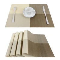 4pcs table mats sets crossweave pvc washable durable dining table outdoor 3045cm 2018 christmas home decoration
