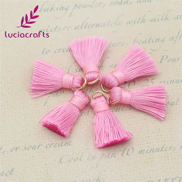 Pink 10pcs Lucia crafts 20 мм разноцветные варианты кисточка для ручной работы DIY материалы 10 шт/15 шт CI0203 - Цвет: Pink 10pcs