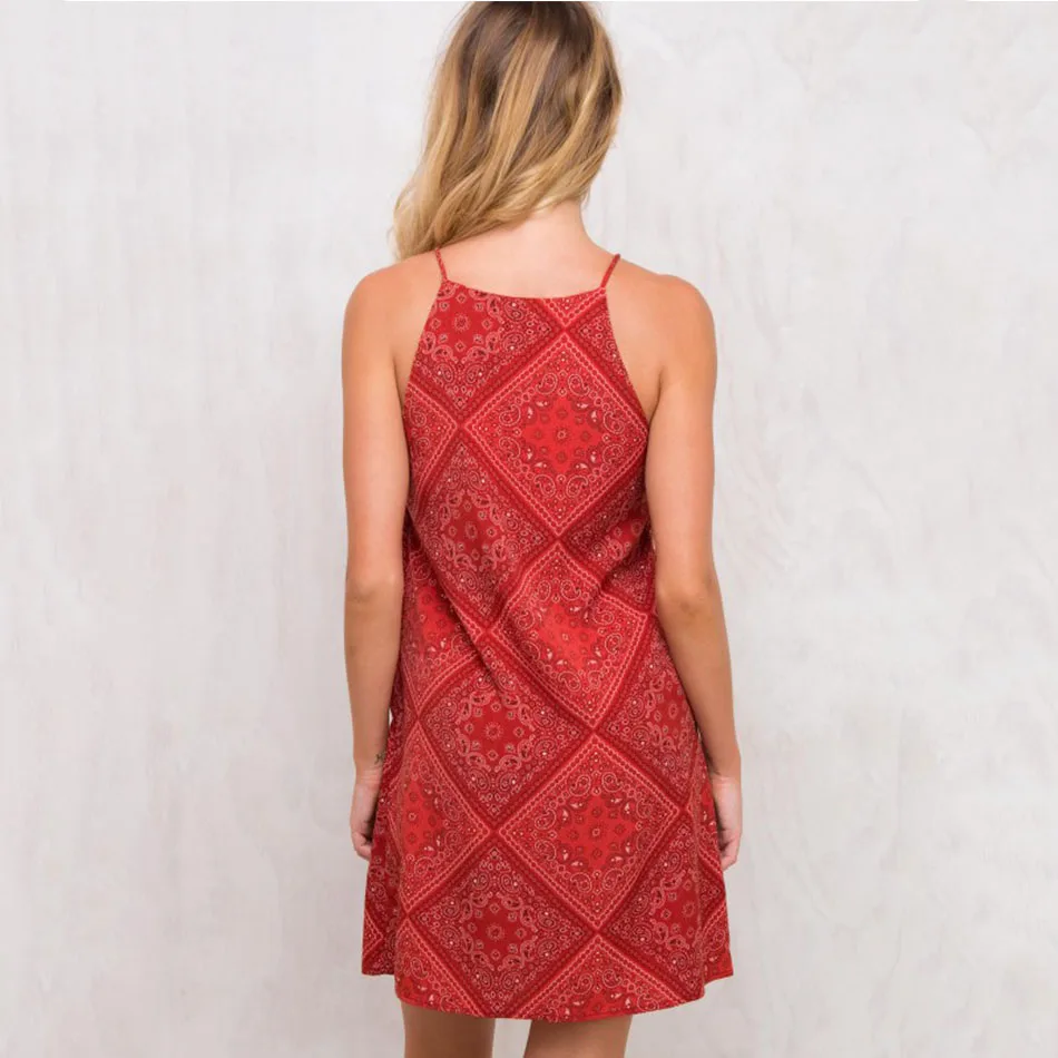 2018 летнее платье женское Бохо без рукавов с открытыми плечами сексуальное