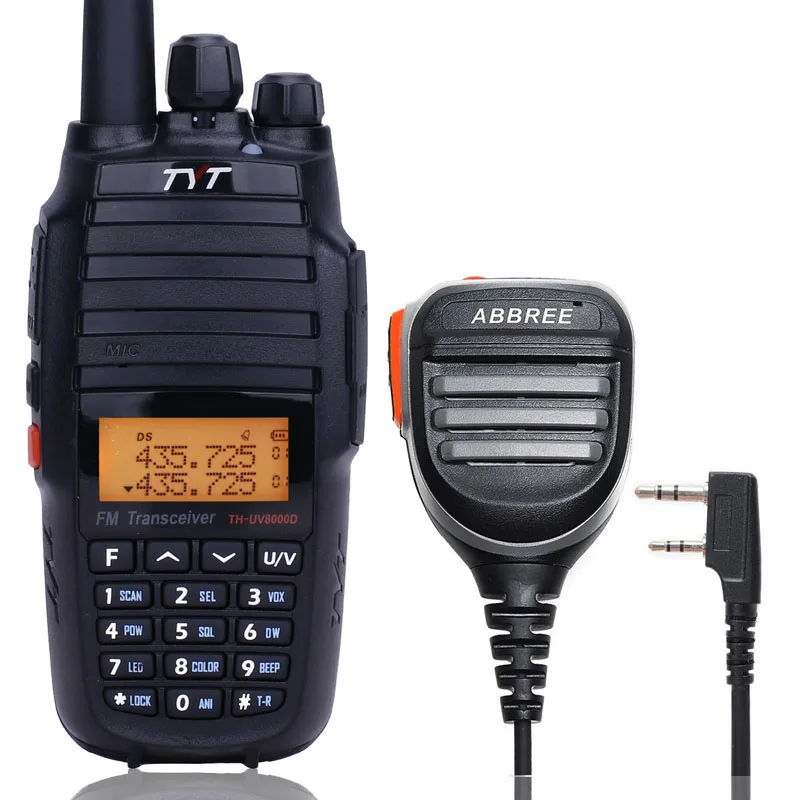 Обновленная версия TYT TH-UV8000D cross band 10 Вт портативная рация 3600 мАч батарея VHF UHF двухдиапазонный любительский fm-радио приемопередатчик - Цвет: add speaker