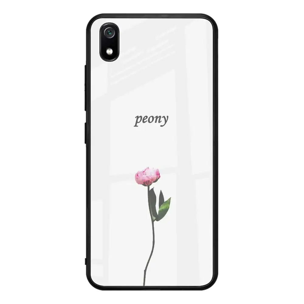 06 Чехол с рисунком для Xiao mi Red mi 7A 7 A, чехол, стеклянный чехол с узором для Xiao mi 7A Red mi 7A, милый глянцевый чехол с цветочным рисунком - Цвет: 06