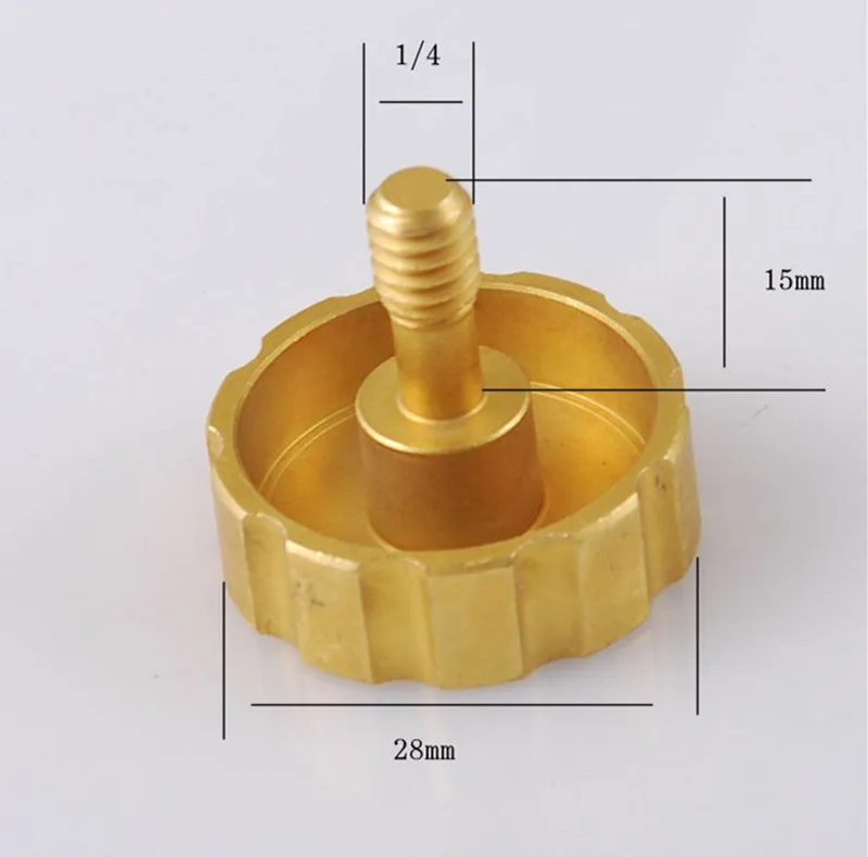 

2 pcs 1/4 inch Hand tighten brass screws for telescope