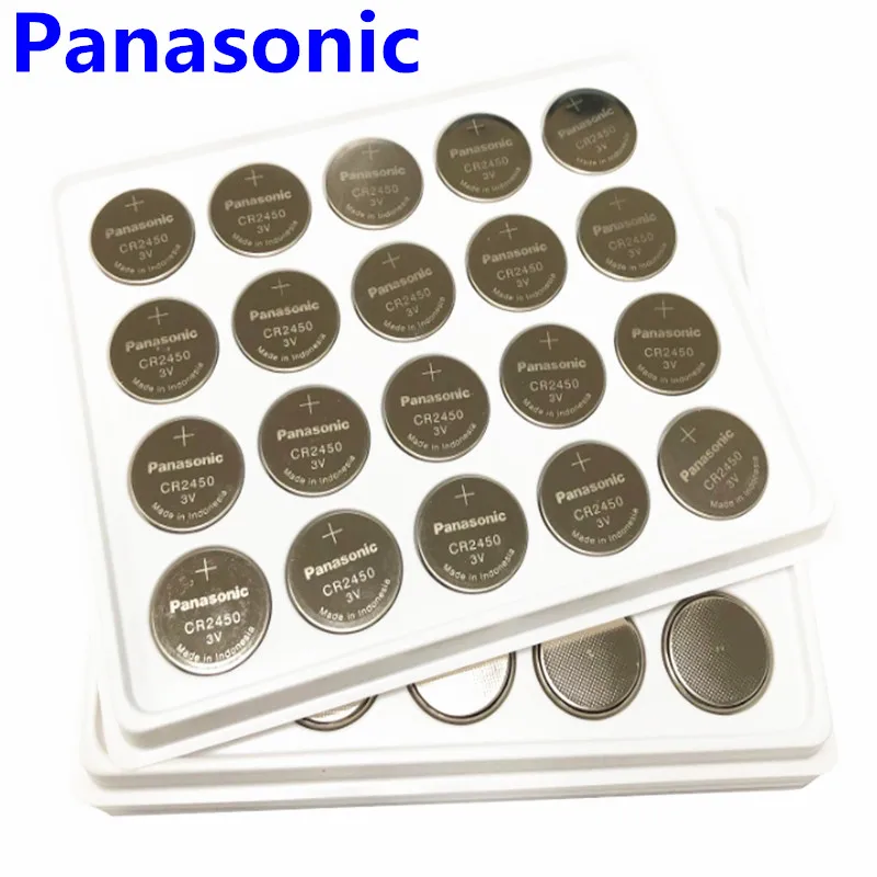 Оригинальный литиевый кнопочный аккумулятор Panasonic CR2450 CR 2450 3V батарейки для часов