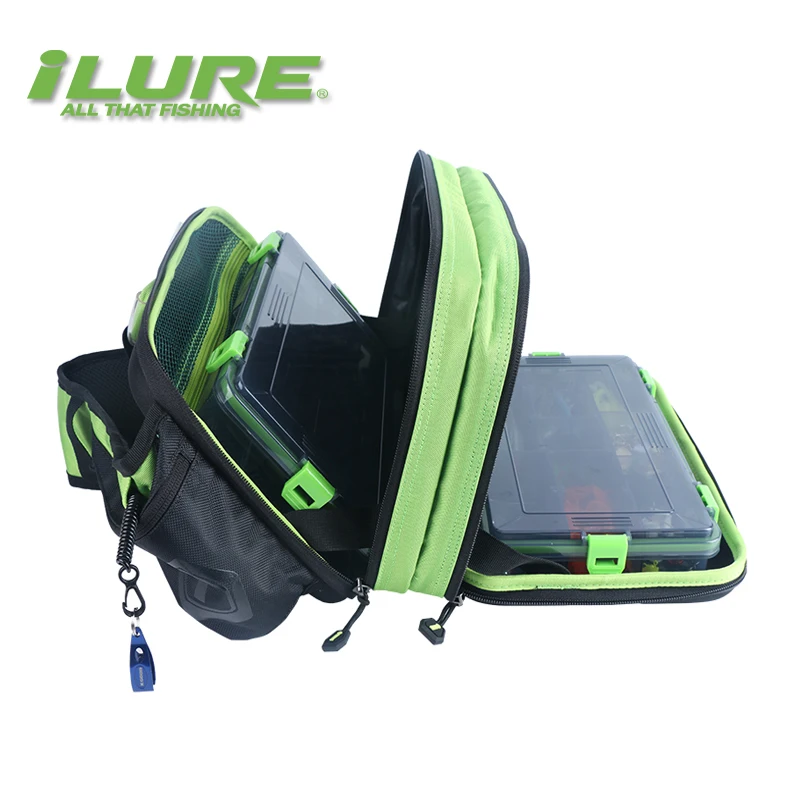 ilure Fishing Tackle bag 31*23*11cm Men Canvas Multi-Purpose Waterproof Outdoor Waist Reel Lure line tools | Спорт и развлечения