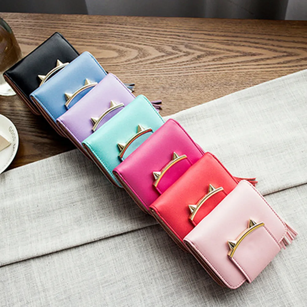 Aelicy роскошный модный короткий кошелек с кисточками Женский мини для карт из