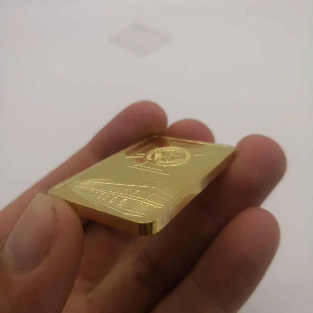 Doutsche reechsbank позолоченный слиток 24 К германский Орел Реплика золотого бара для
