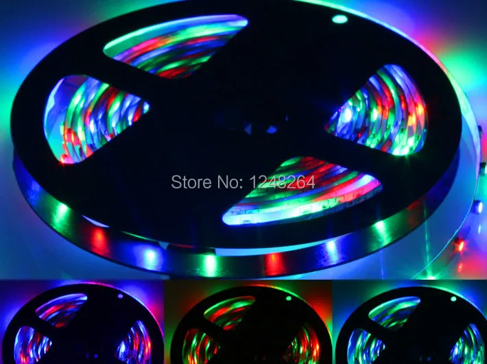 5 м/лот SMD 5050 Водонепроницаемый светодиодный RGB DC12V м/рулон 60 s/M 14 4 w/m10mm гибкие