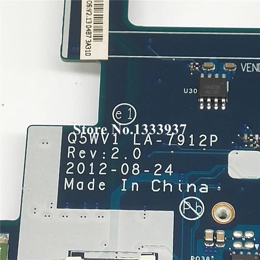 V3-571G Q5WV1 V3-571 LA-7912P ноутбук материнская плата для Acer E1-531 NV56R SLTNV HM70 для тестирования системной хорошее