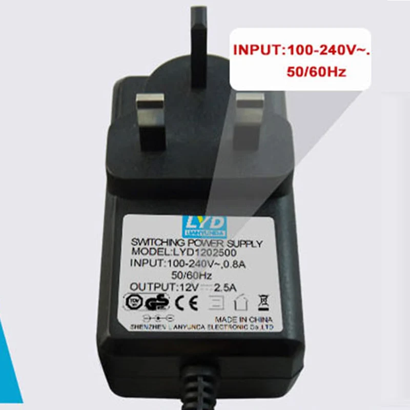 UK 12 V/2A 5,5 мм* 2,1 мм ac-dc адаптер питания 12 V/2A высококачественный адаптер для электрического оборудования коммутационный адаптер