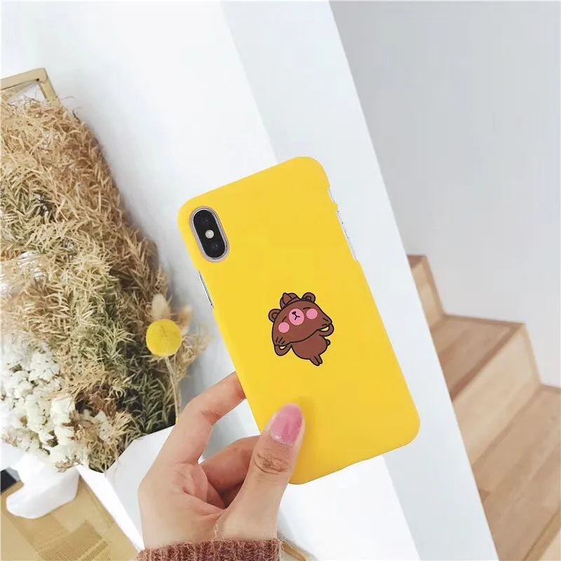 Мультфильм Медведь смешной кролик X Apple6 мобильный телефон оболочки Iphone7plus/6s/8