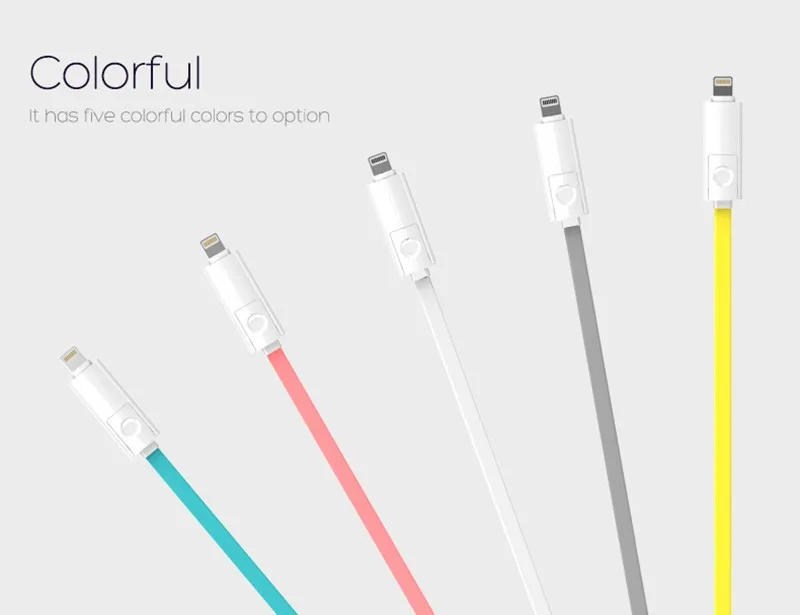 ENJOY уникальный 2 в 1 Lightning и Micro USB кабель для передачи данных зарядки iPhone 7 6 6s Plus 5S