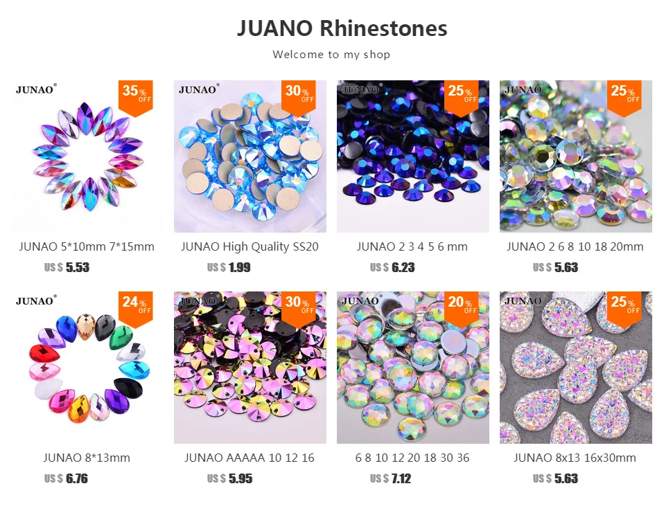 JUNAO 50 шт. 3*11 мм кристалл AB аппликация из стеклянных страз для лица ногтей кристалл наклейка с плоской задней стенкой камни не горячей фиксации Стразы Алмаз
