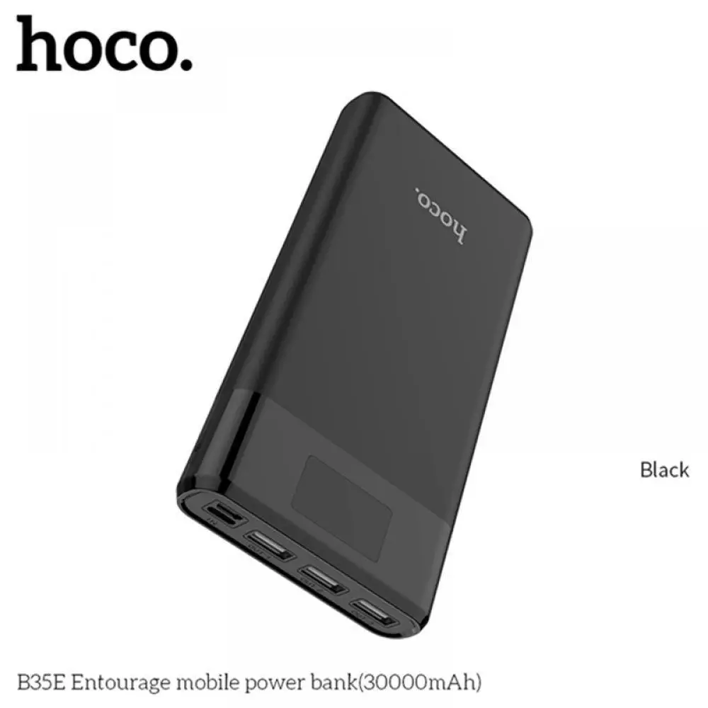 HOCO power Bank 30000 мАч, три порта, портативное зарядное устройство для iphone, Xiaomi, мобильный повербанк, внешний аккумулятор