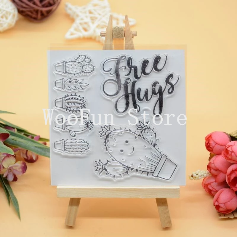 

Free Hugs Rubber Clear Stamp for Card Making Decoration and Scrampbooking Happy birthday Clear stamp