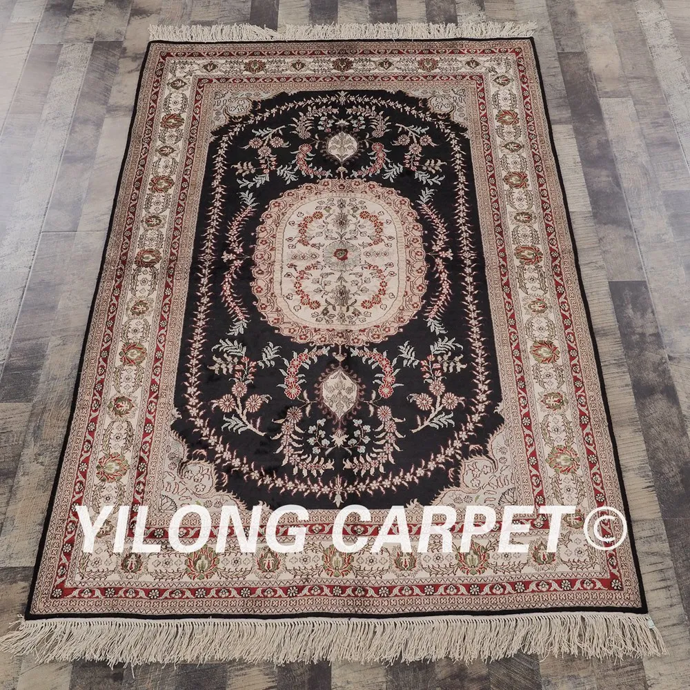 Турецкий Шелковый ковер YILONG 4 'x 6' для продажи изысканный ручной работы с