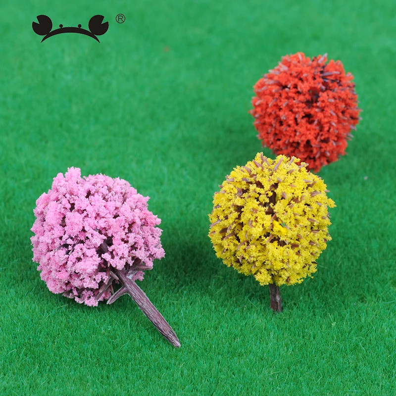 

30pcs 1:100 HO Scale Mixed Flower Trees Model Train Garden Park Road Buildings Scenery