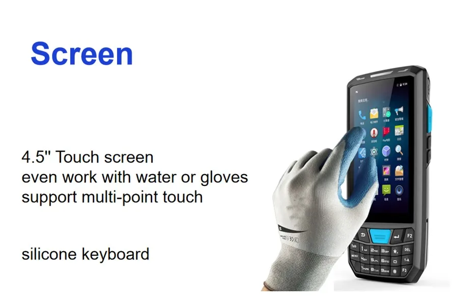 Android 8,1 PDA сканер штрих-кода 1D 2D QR код Honeywell Newland сканер IP66 Wifi 4G 4,5 ''экран Клавиатура NFC PDA терминал данных