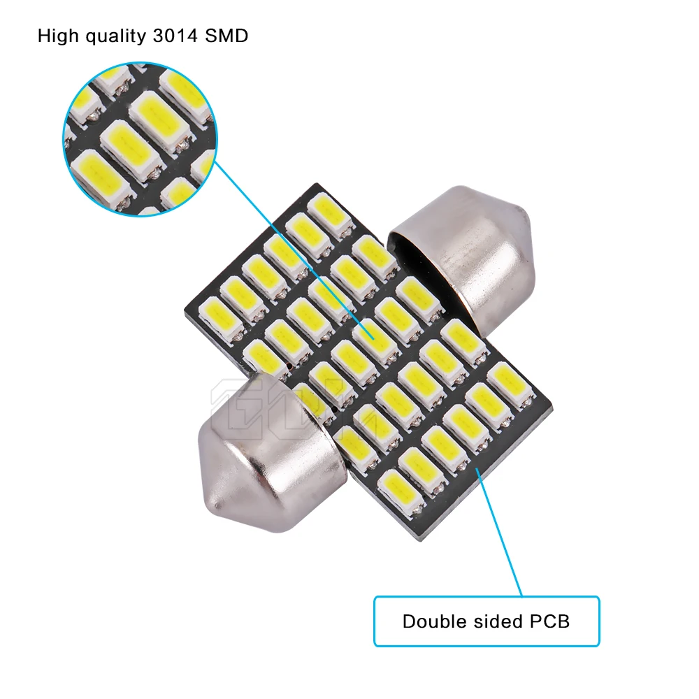 10 шт./лот автомобильный светодиод c5w festoon 29 мм 28 led 3014 smd Автомобильный светодиодный