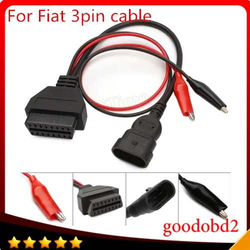 Для f iat 3 Pin Alfa Lancia к 16Pin OBD2 obd II разъем адаптера Авто кабель 3pin диагностический