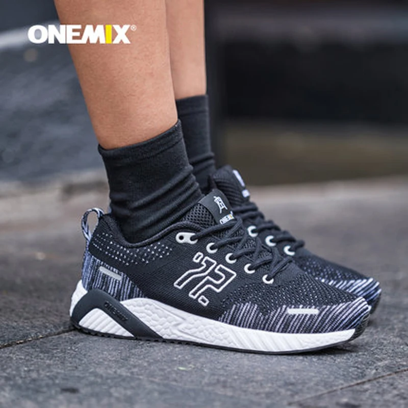 ONEMIX Men's Running Shoes Lightweight Breathable Original Unisex Sneakers Mesh Sport Boots Sneakers Yoga Shoes Free Shipping