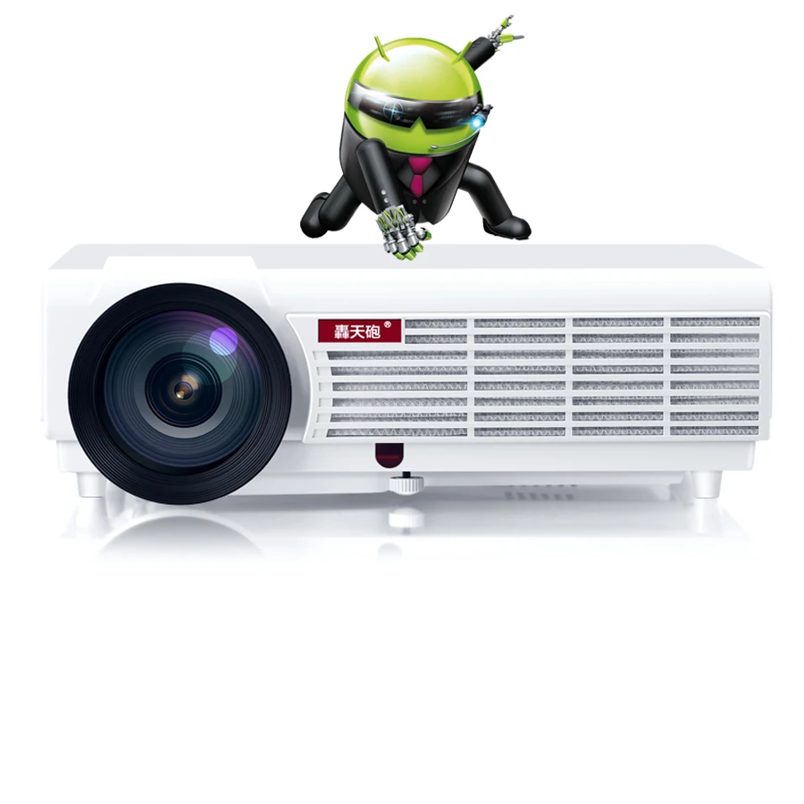 5500 люмен Smart Android 4.4 ЖК-Телевизор LED проектор Full HD аксессуары 1920x1080 3D домашний