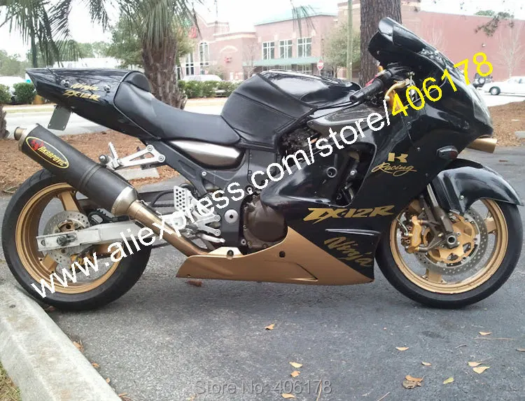 Обтекатель для мотоцикла Kawasaki Ninja ZX12R 00 01 ZX 12R 2000 2001 золотисто черный|zx 12r|aftermarket