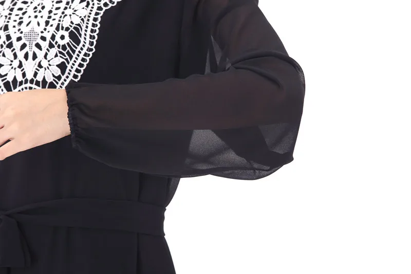 Hijab Gaun Sifon Baju Muslim Wanita Arab Gaun Plus Ukuran Abaya Jilbab Indonesia B30002