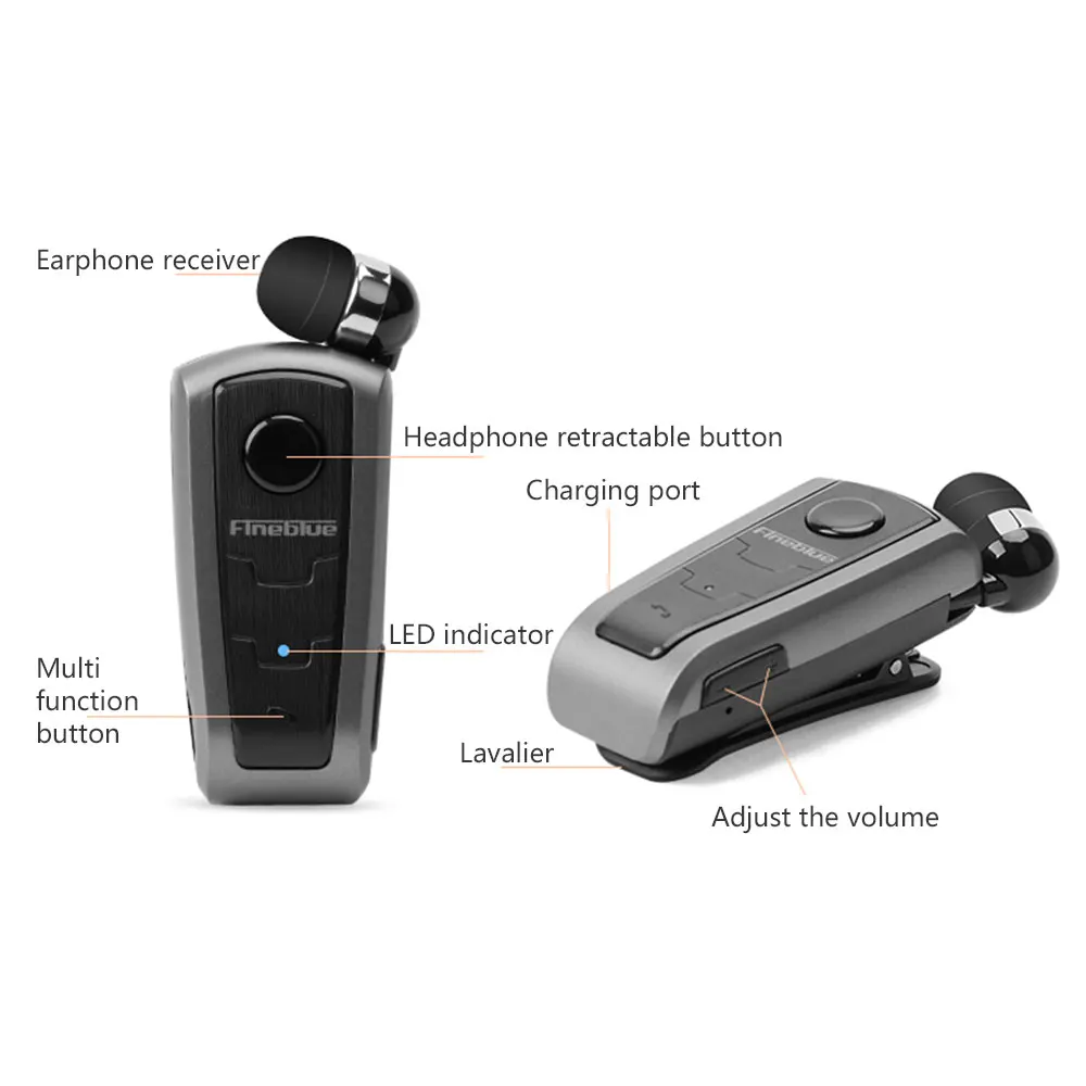 Оригинальная беспроводная гарнитура Fineblue F910 Bluetooth V4.0 вибрирующие