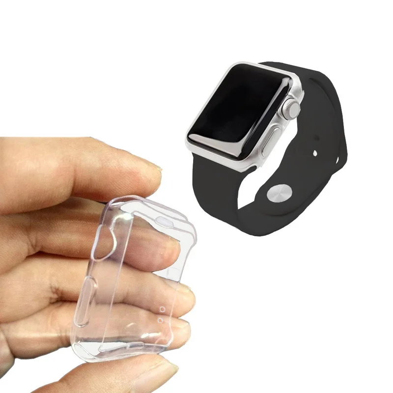Прозрачный чехол из мягкого ТПУ для Apple Watch iWatch Series 3 2 38 мм 42 мм|case cover|protective casecover for |
