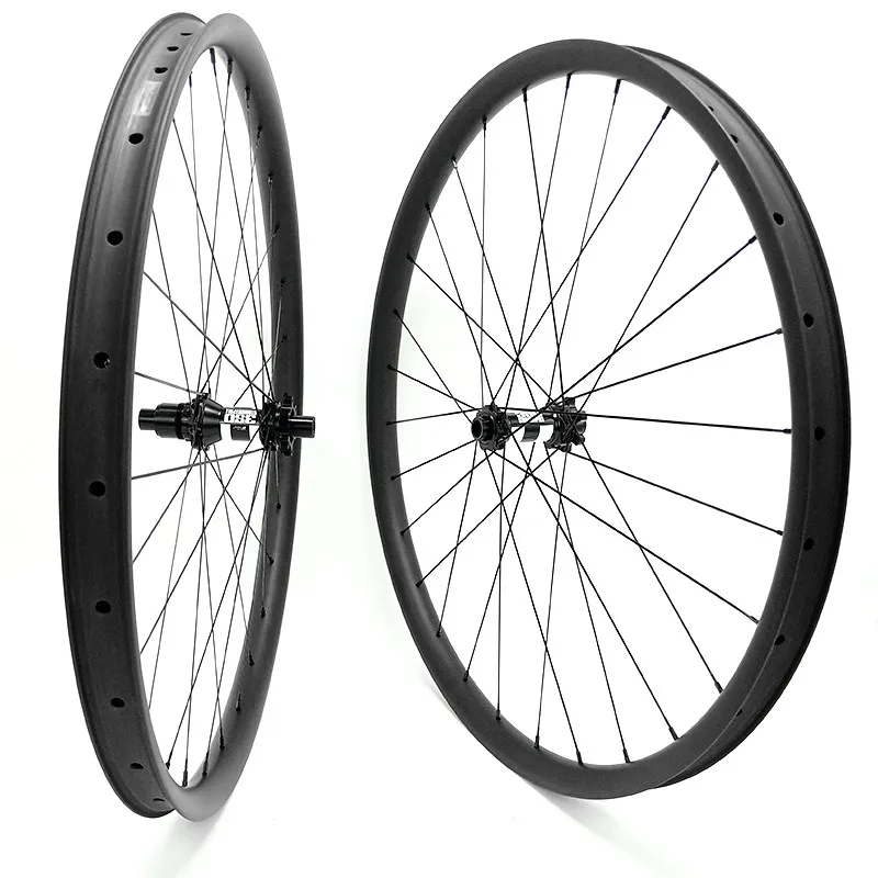 

29er carbon mtb wheels 35x25mm Asymmetry tubeless boost DT350 Straight pull 110x15 148x12 mtb disc bike wheels bicycle wheelset