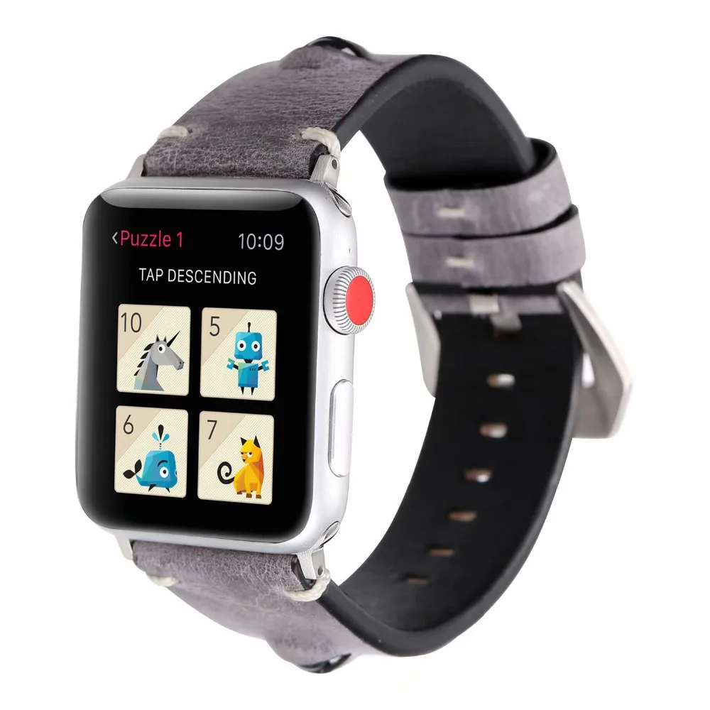 38 мм 42 3D Натуральная Кожа Спорт на открытом воздухе Iwatch браслет ремешок для Apple Watch