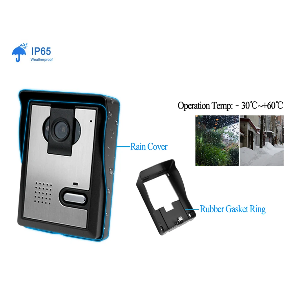 OBO 7 ''TFT LCD цветной проводной видео дверной звонок домофон домашний телефон для