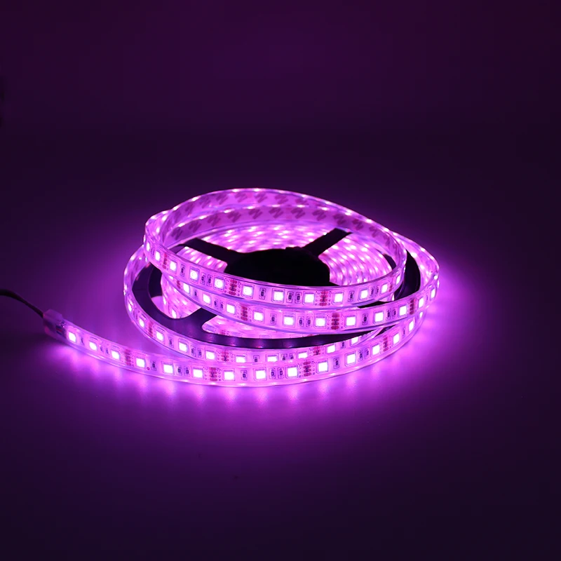 IP68 Водонепроницаемая светодиодная лента 5050 12В 60LED/м белый теплый RGB использовать