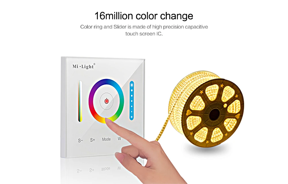 BSOD умная Светодиодная панель контроллер RGB RGBW CCT диммер Milight P3 контроллер Регулируемый сенсорный DC12V24V настенный переключатель для светодиодной ленты
