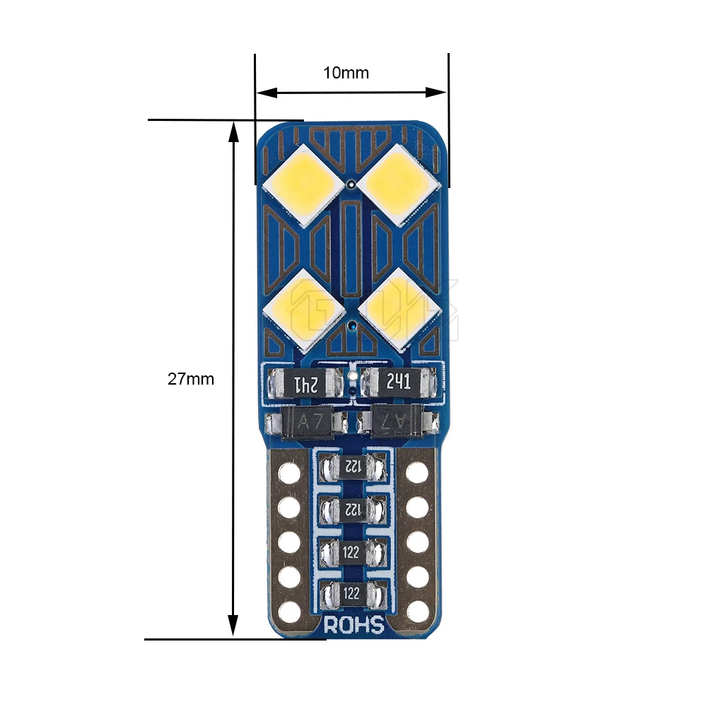 10 шт. светодиодные лампы T10 Canbus 8smd 3030 Led w5w 168 194 автомобильные Внутренние огни