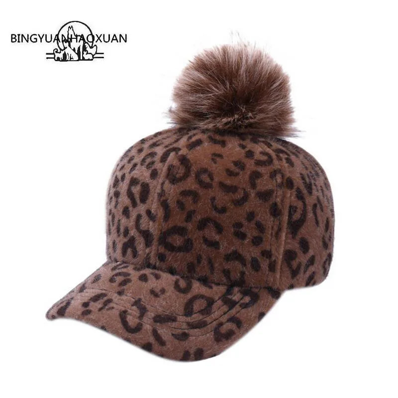 2018 детская одежда в стиле хип хоп бейсбольная Кепка из шерсти с леопардовым