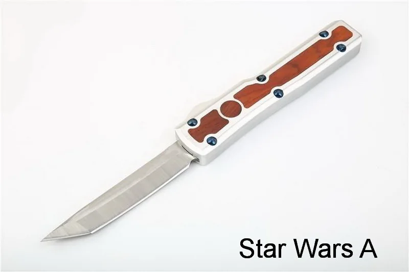 Star Wars A JUFULE Star Wars UT UT70 UT85 UTX UTX70 UTX85 D2 лезвие алюминиевая древесина ручка кемпинг тактический инструмент ужин кухонный нож - Цвет: Star Wars A