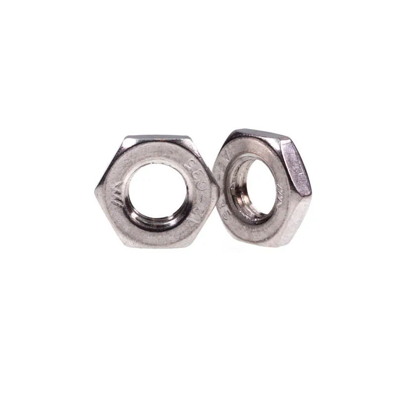 

50Pcs 304 Stainless Steel Reverse Tooth Thin Nut Left Rotary/Left Tooth Reverse Screw/Reverse Nut M6M8