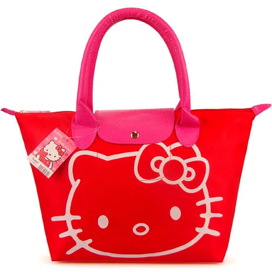 2012Hotsale+Free Shipping New Arrival Hello Kitty Bag /Shopping Bag/Hand BagBlack Pnk Red Rose pink 1PCS | Багаж и сумки