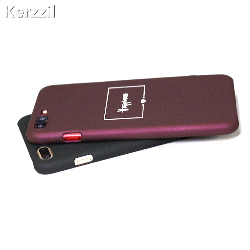 Kerzzil Письма моды простой чехол для iphone 7 6s 6 с надписью Жесткий Чехол Plus половины