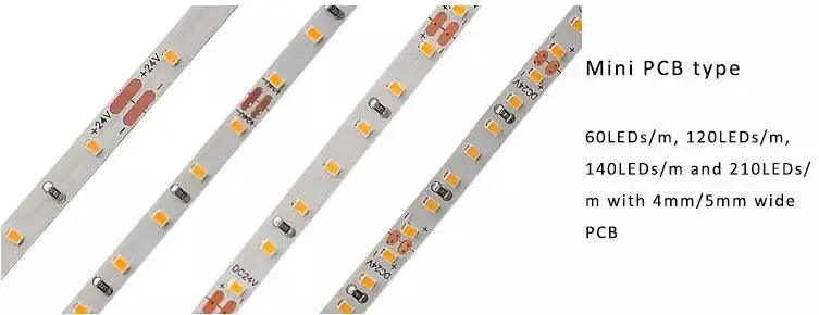 2216 SMD Светодиодные ленты DC24V Светодиодные ленты 240 светодиодный/m ультратонкое естественное освещение CRI> 95 белая печатная плата микро 2216 светодиодный гибкие светодиодные ленты с высокой светоотдачей лента 5 м/лот