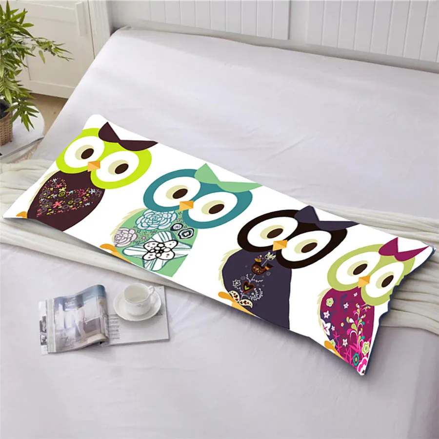 HELENGILI, 20x54 дюймов, 3D Чехол на подушку для тела, Мультяшные животные, декоративный Чехол на подушку для взрослых и детей, милый Чехол на подушку