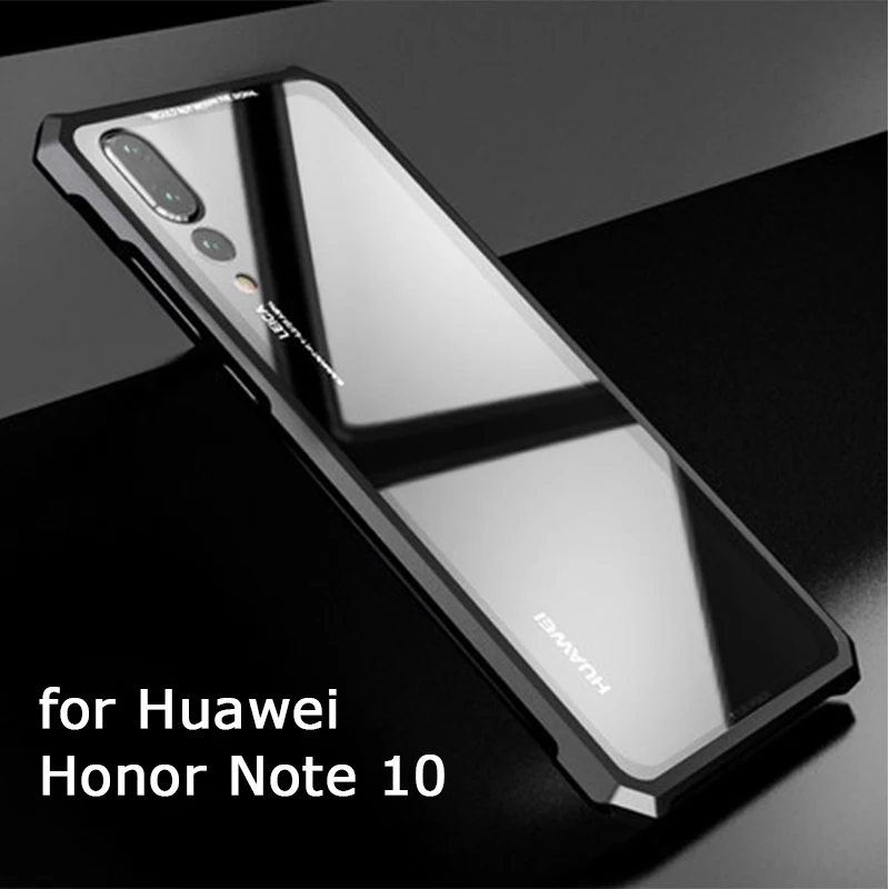 

Чехол для Huawei Honor Note 10, металлический, защита на 360 градусов, съемное закаленное стекло